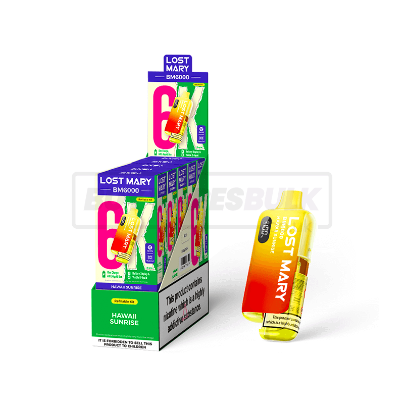 Lost Mary BM6000 Prefilled Vape Kit 5 Pack Hawaii Sunrise