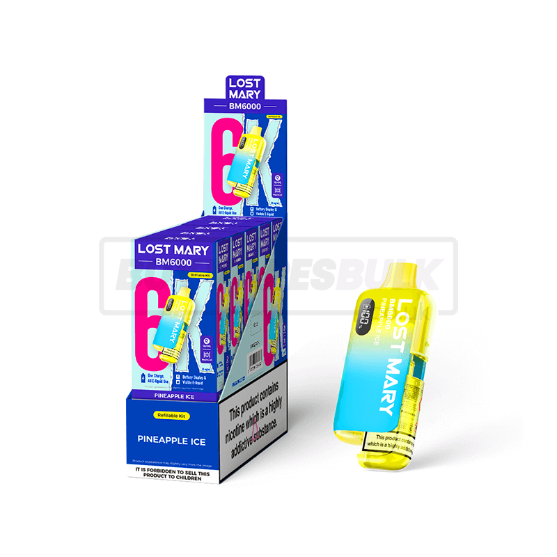 Lost Mary BM6000 Prefilled Vape Kit 5 Pack Pineapple Ice