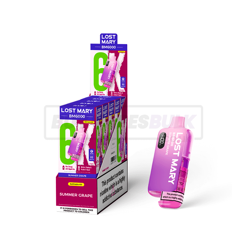 Lost Mary BM6000 Prefilled Vape Kit 5 Pack Summer Grape