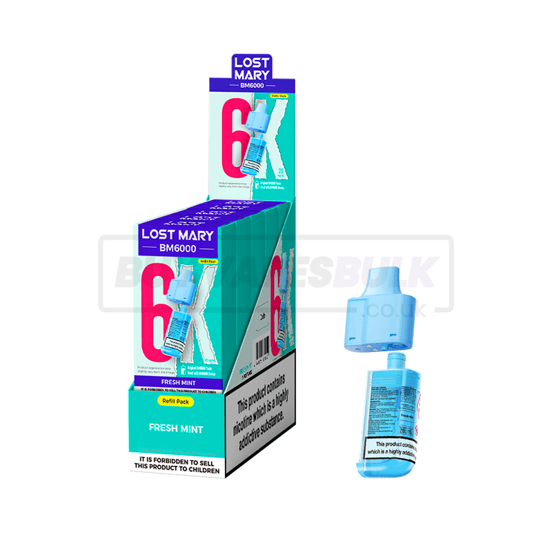 Fresh Mint Lost Mary BM6000 Prefilled Pods 5 Pack