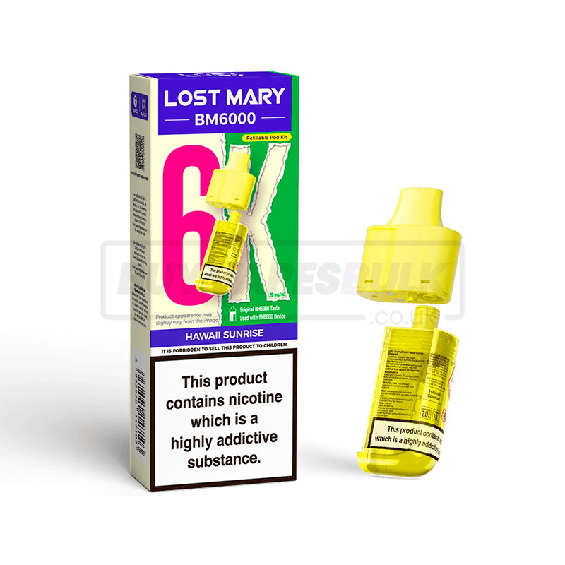 Hawaii Sunrise Lost Mary BM6000 Prefilled Pods 5 Pack
