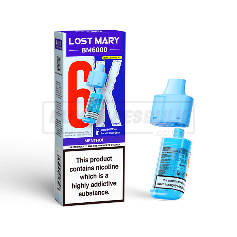 Menthol Lost Mary BM6000 Prefilled Pods 5 Pack