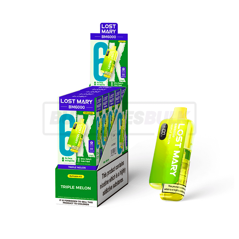 Triple Melon Lost Mary BM6000 Prefilled Vape Kit 5 Pack