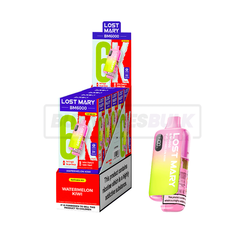 Watermelon Kiwi Lost Mary BM6000 Prefilled Vape Kit 5 Pack