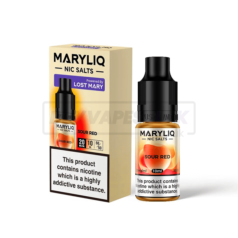 Sour Red Maryliq by Lost Mary Nic Salt E-Liquid Pack of 10 x (10ml)