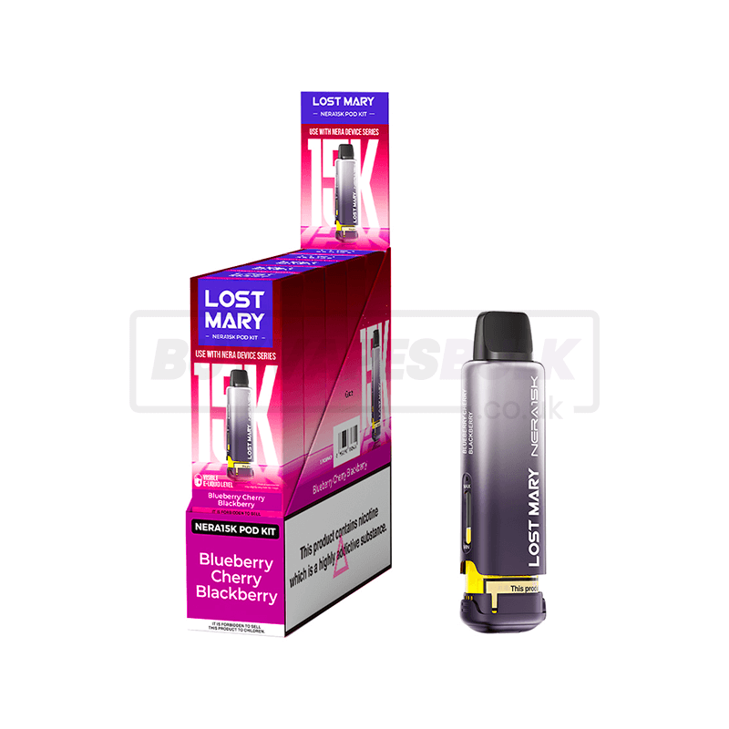 Blueberry Cherry Blackberry Lost Mary Nera 15K Prefilled Pods 5 Pack