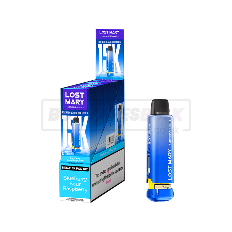 Blueberry Sour Raspberry Lost Mary Nera 15K Prefilled Pods 5 Pack