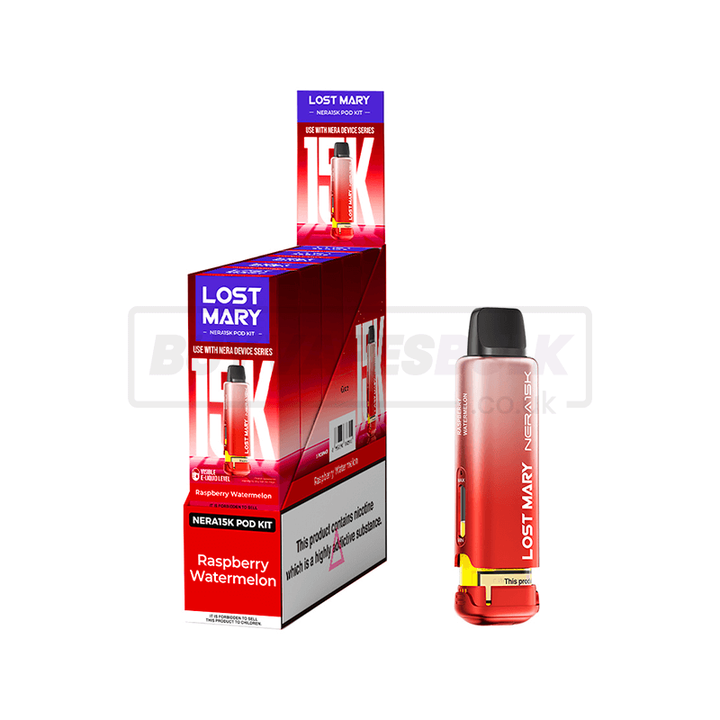 Raspberry Watermelon Lost Mary Nera 15K Prefilled Pods 5 Pack