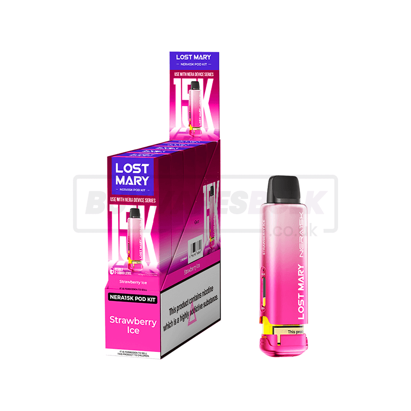 Strawberry Ice Lost Mary Nera 15K Prefilled Pods 5 Pack
