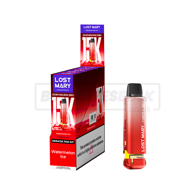 Watermelon Ice Lost Mary Nera 15K Prefilled Pods 5 Pack