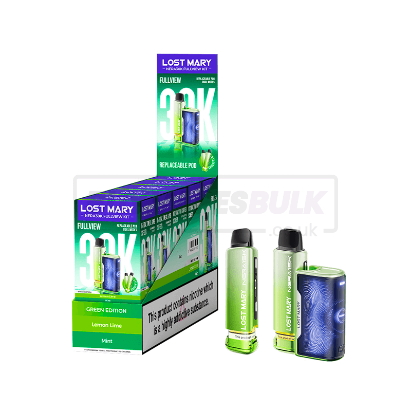 Green Edition Lost Mary Nera 30K Puff Prefilled Vape Kit 5 Pack