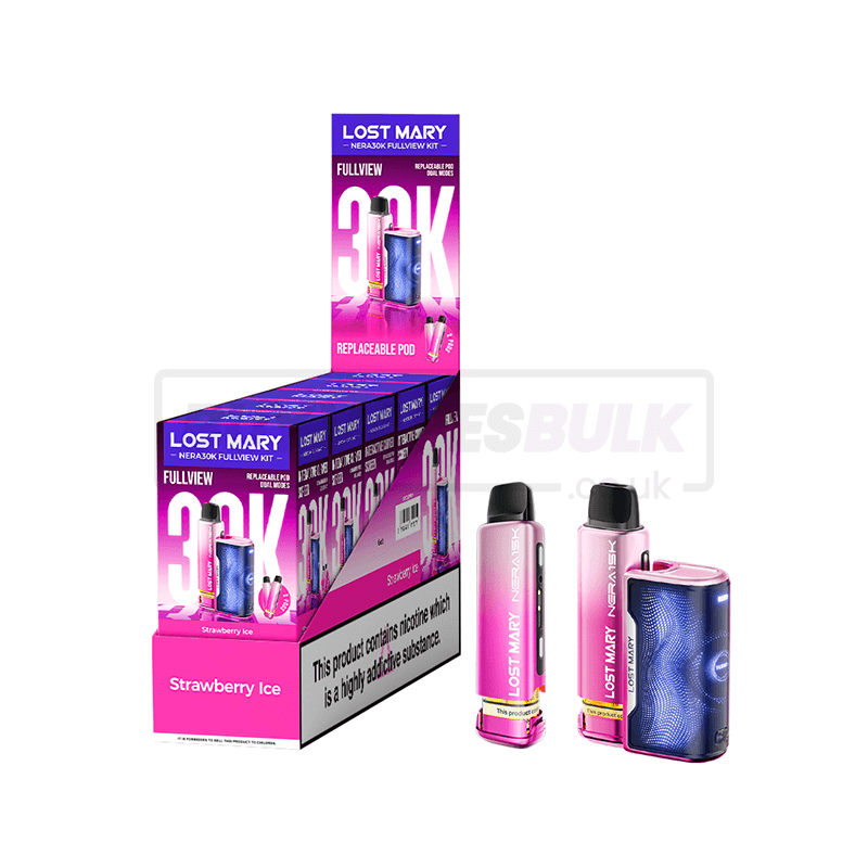 Strawberry Ice Lost Mary Nera 30K Puff Prefilled Vape Kit 5 Pack