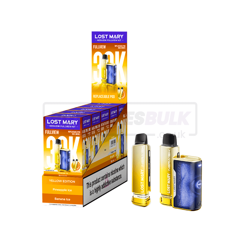 Yellow Edition Lost Mary Nera 30K Puff Prefilled Vape Kit 5 Pack