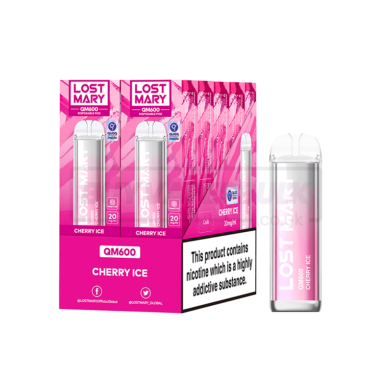 Cherry Ice Lost Mary QM600 Disposable Vape 10 Pack