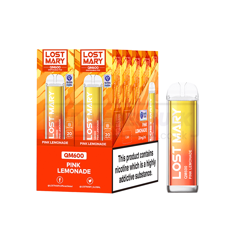 Pink Lemonade Lost Mary QM600 Disposable Vape 10 Pack