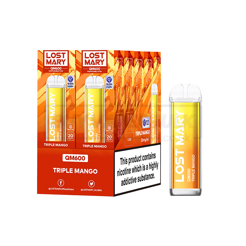 Triple Mango Lost Mary QM600 Disposable Vape 10 Pack