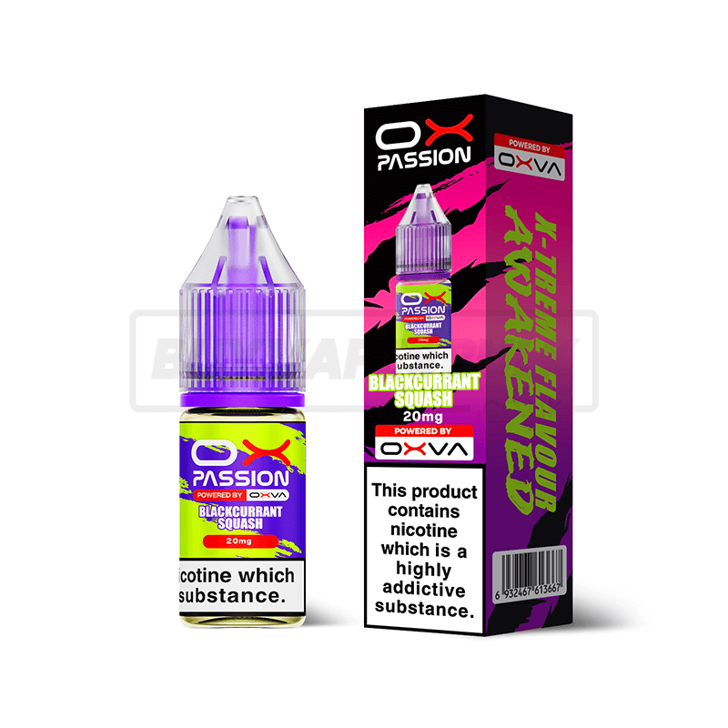 Blackcurrant Squash Oxva OX Passion Nic Salt E-Liquid Pack of 10