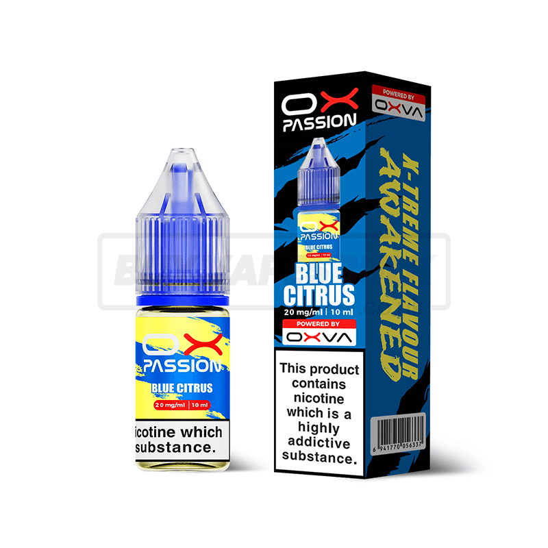 Blue Citrus Oxva OX Passion Nic Salt E-Liquid Pack of 10