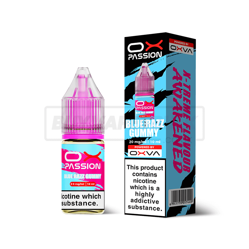 Blue Razz Gummy Oxva OX Passion Nic Salt E-Liquid Pack of 10