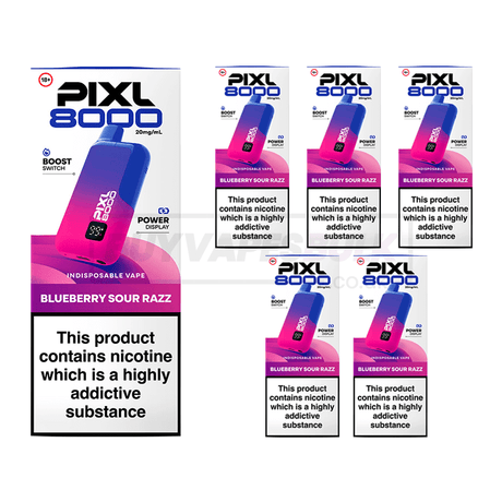 Blueberry Sour Razz Pixl 8000 Prefilled Vape Kit 5 Pack
