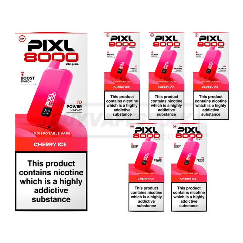 Cherry Ice Pixl 8000 Prefilled Vape Kit 5 Pack