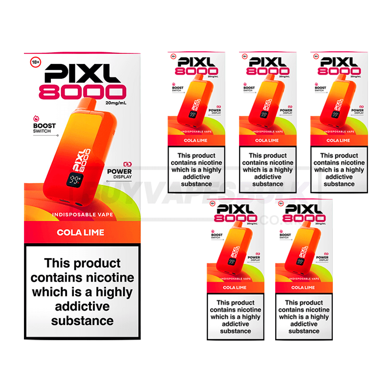 Cola Lime Pixl 8000 Prefilled Vape Kit 5 Pack