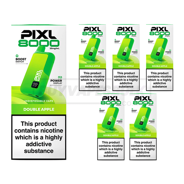 Double Apple Pixl 8000 Prefilled Vape Kit 5 Pack