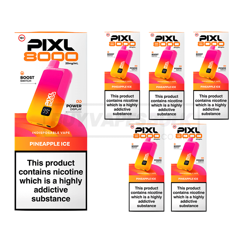 Pineapple Ice Pixl 8000 Prefilled Vape Kit 5 Pack