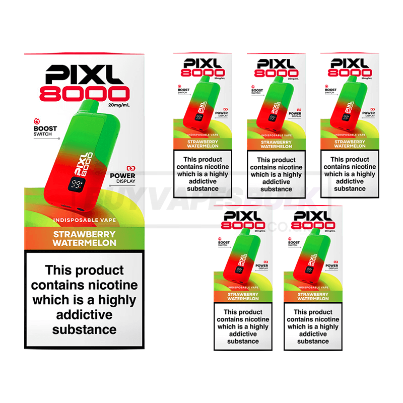 Strawberry Watermelon Pixl 8000 Prefilled Vape Kit 5 Pack