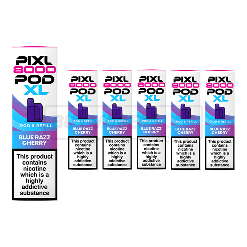 Blue Razz Cherry Pixl 8000 Refill Pods 5 Pack