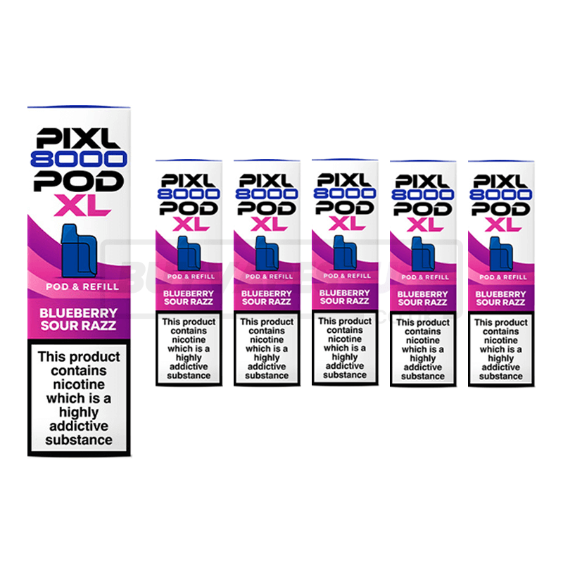 Blueberry Sour Razz Pixl 8000 Refill Pods 5 Pack