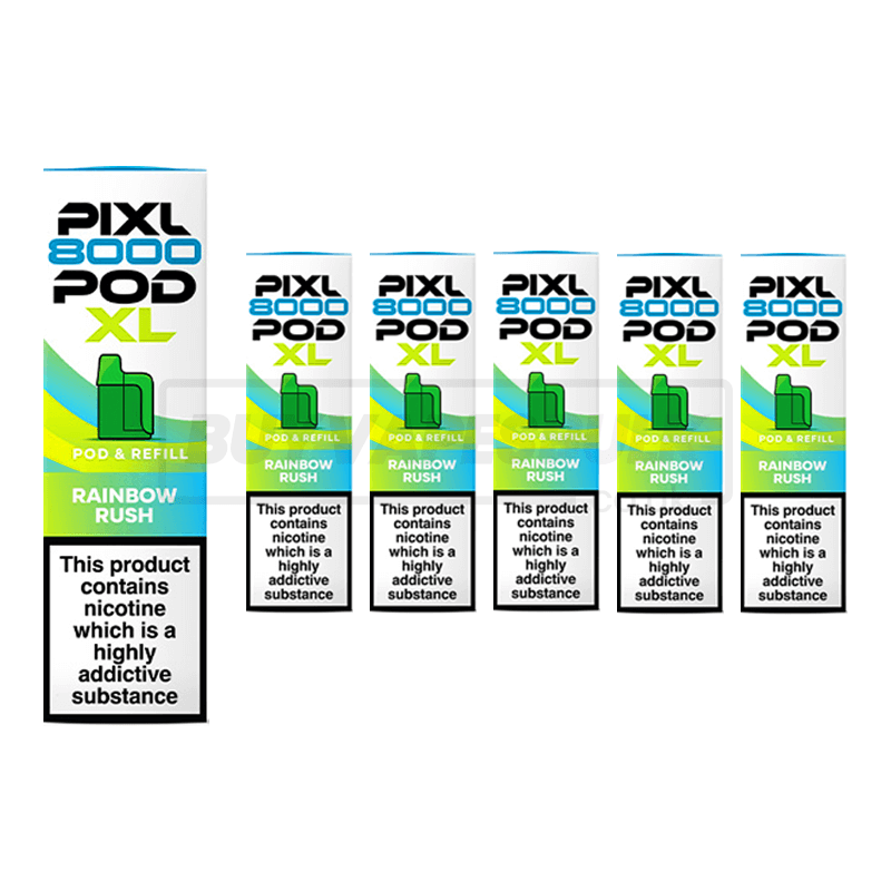 Rainbow Rush Pixl 8000 Refill Pods 5 Pack