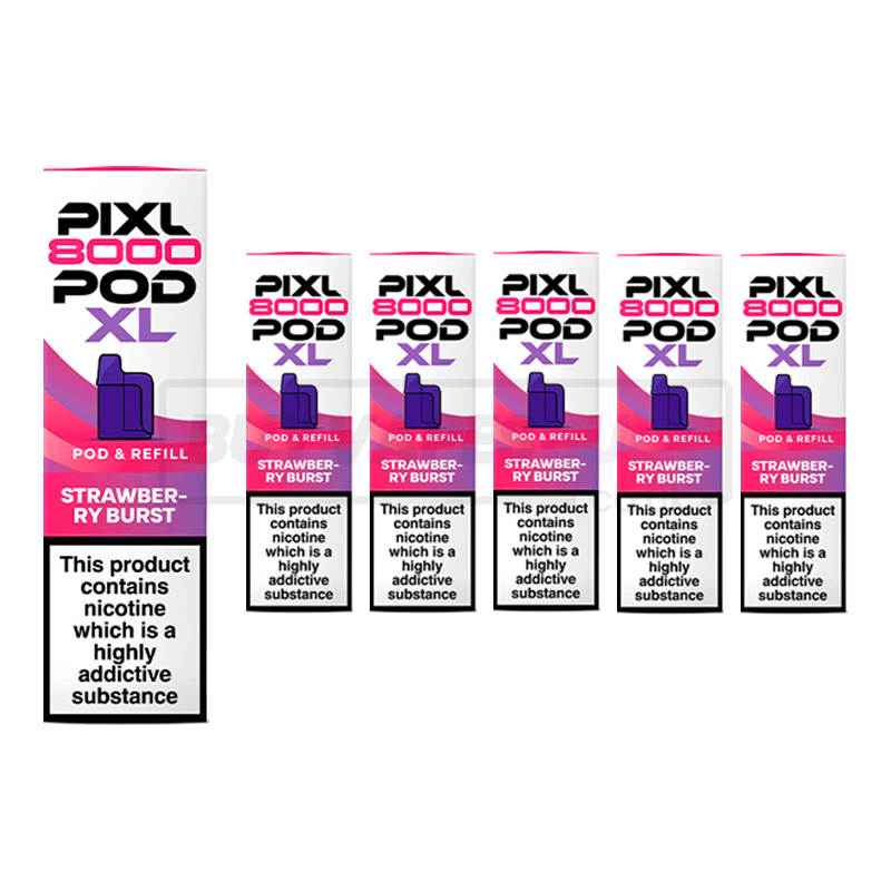 Strawberry Burst Pixl 8000 Refill Pods 5 Pack