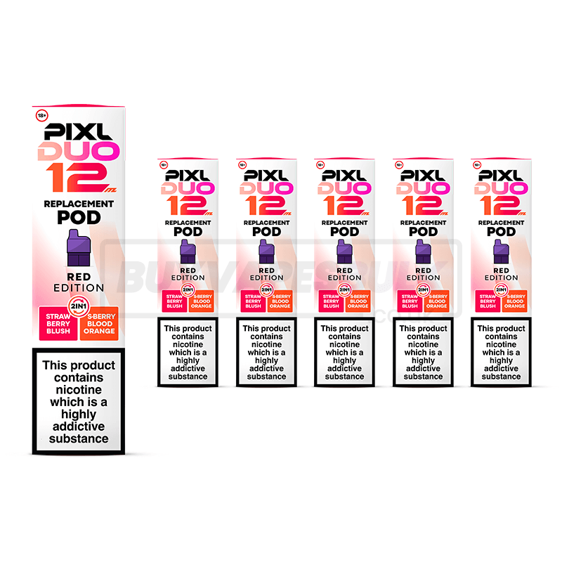 Red Edition Pixl Duo 12K Refill Pods 5 Pack