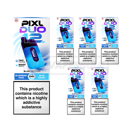 Blue Edition Pixl Duo 12K Vape Kit 5 Pack