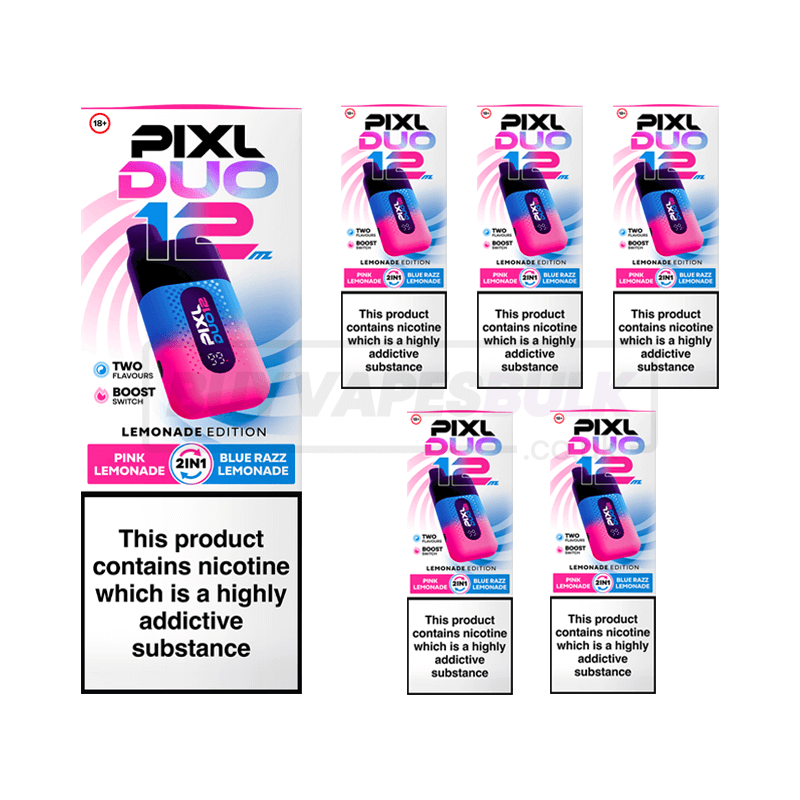 Lemonade Edition Pixl Duo 12K Vape Kit 5 Pack