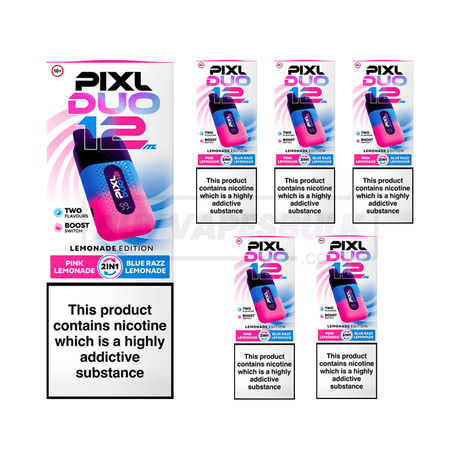 Lemonade Edition Pixl Duo 12K Vape Kit 5 Pack