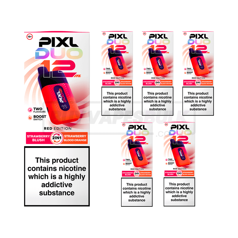 Red Edition Pixl Duo 12K Vape Kit 5 Pack