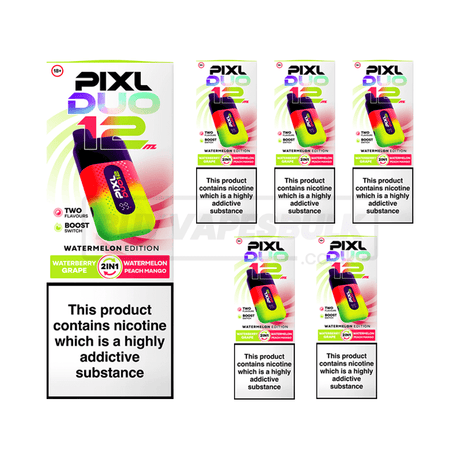 Watermelon Edition Pixl Duo 12K Vape Kit 5 Pack