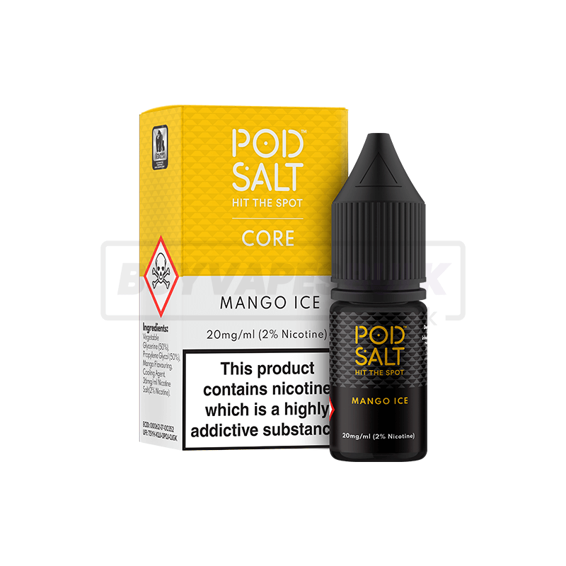 Mango Ice Pod Salt Nic Salt E-Liquid Pack of 5 x (10ml)