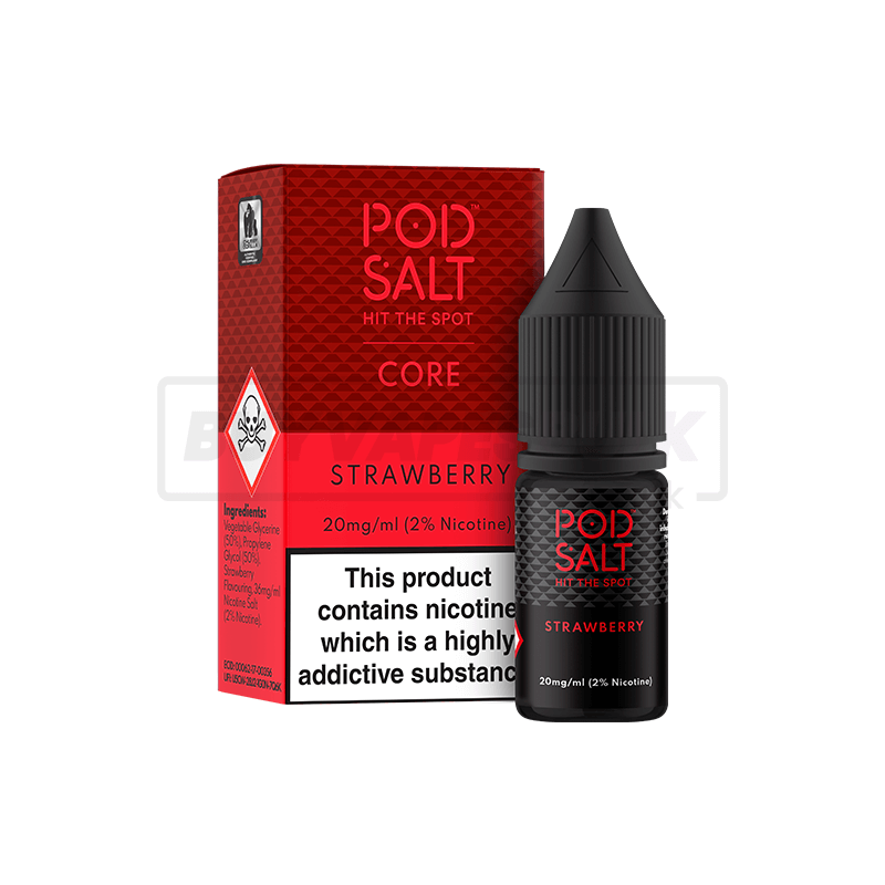 Strawberry Pod Salt Nic Salt E-Liquid Pack of 5 x (10ml)