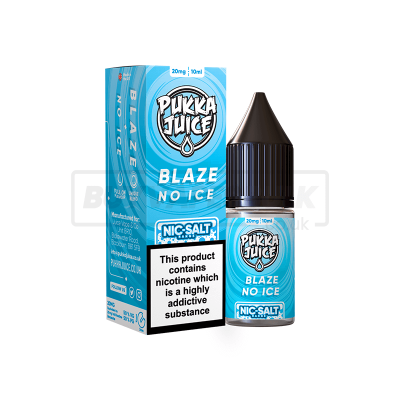 Blaze No Ice Pukka Juice Nic Salt E-Liquid Pack of 10 x (10ml)