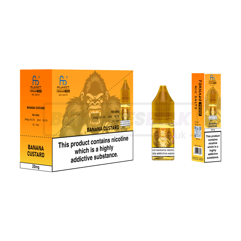 RandM Tornado 7000 Nic Salts 10 Pack Banana Custard