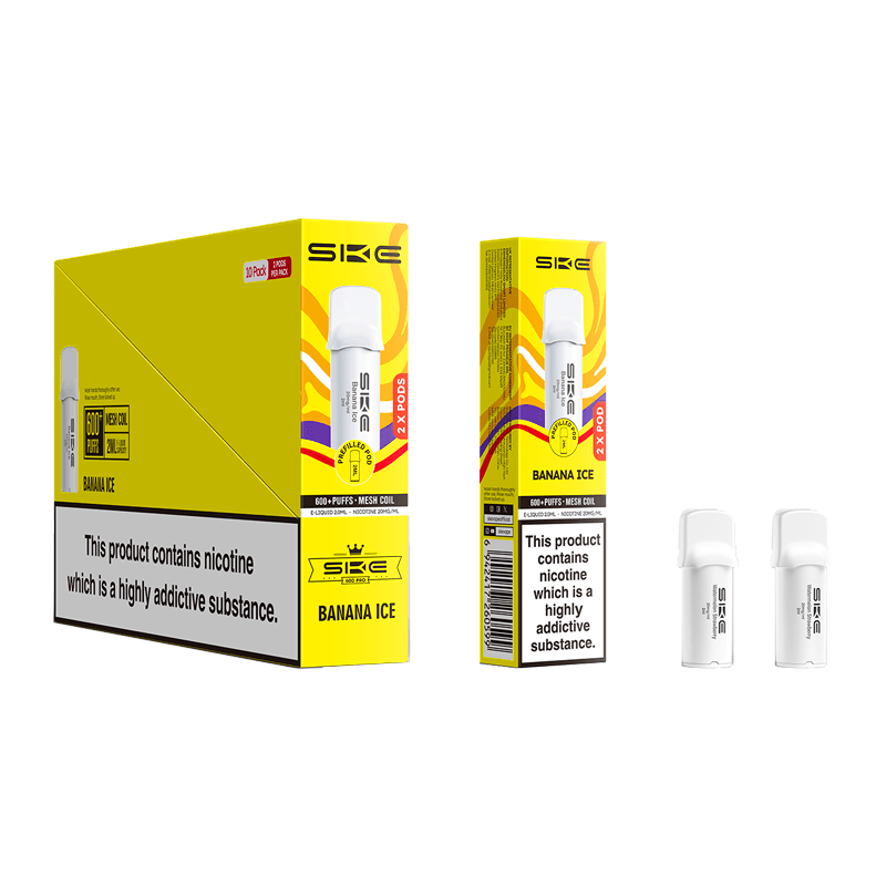 SKE Crystal 600 Pro Prefilled Pods 10 Pack Banana Ice (NEW)