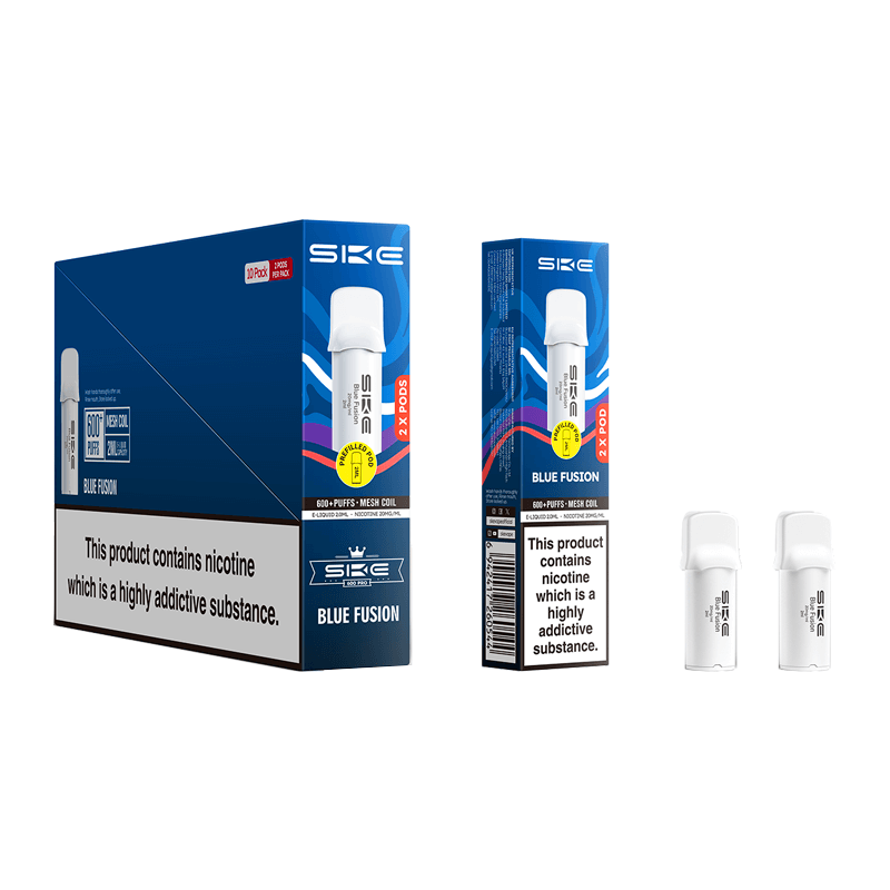 SKE Crystal 600 Pro Prefilled Pods 10 Pack Blue Fusion (NEW)