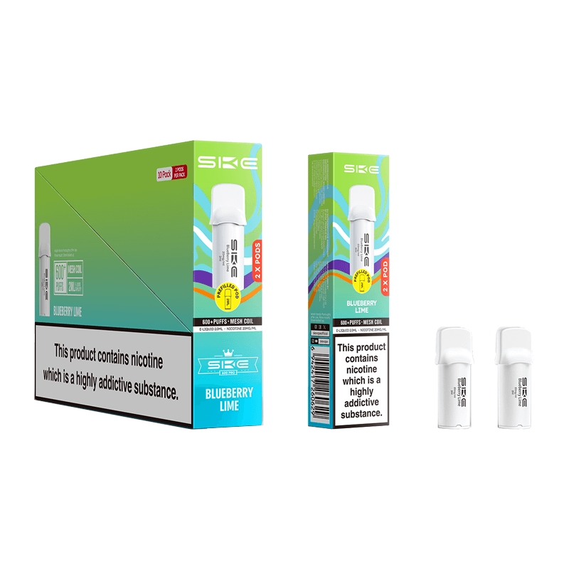 SKE Crystal 600 Pro Prefilled Pods 10 Pack Blueberry Lime (NEW)