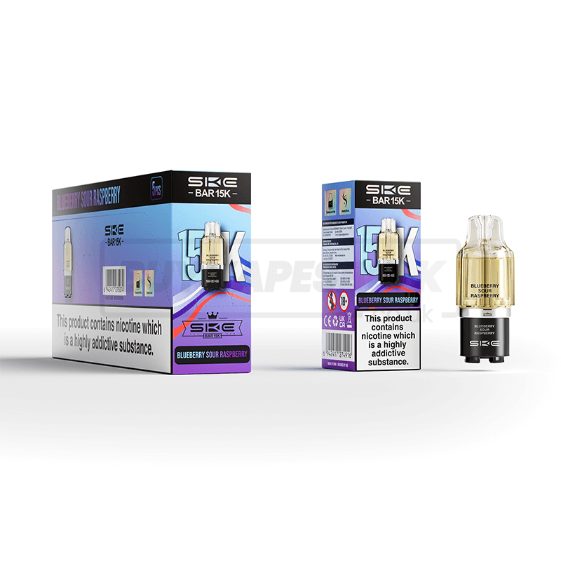 SKE Bar 15K Prefilled Pods 5 Pack Blueberry Sour Raspberry