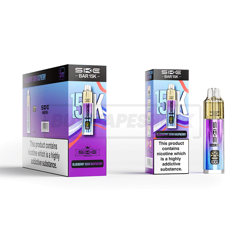 SKE Bar 15K Prefilled Vape Kit 5 Pack Blueberry Sour Raspberry
