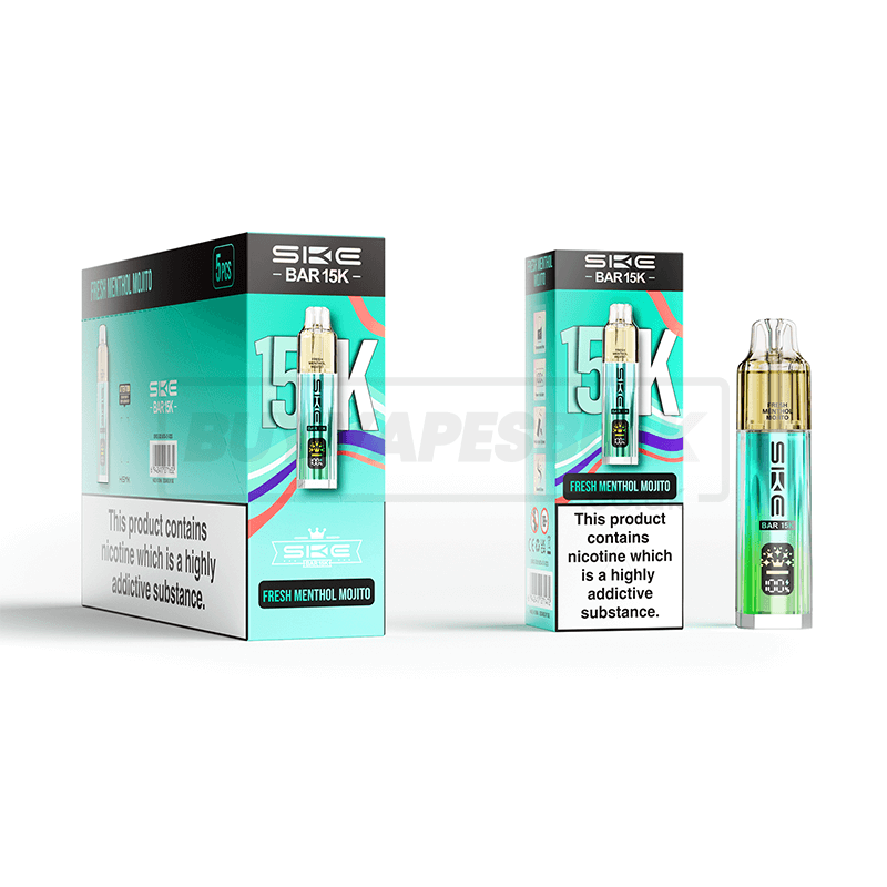 SKE Bar 15K Prefilled Vape Kit 5 Pack Fresh Menthol Mojito