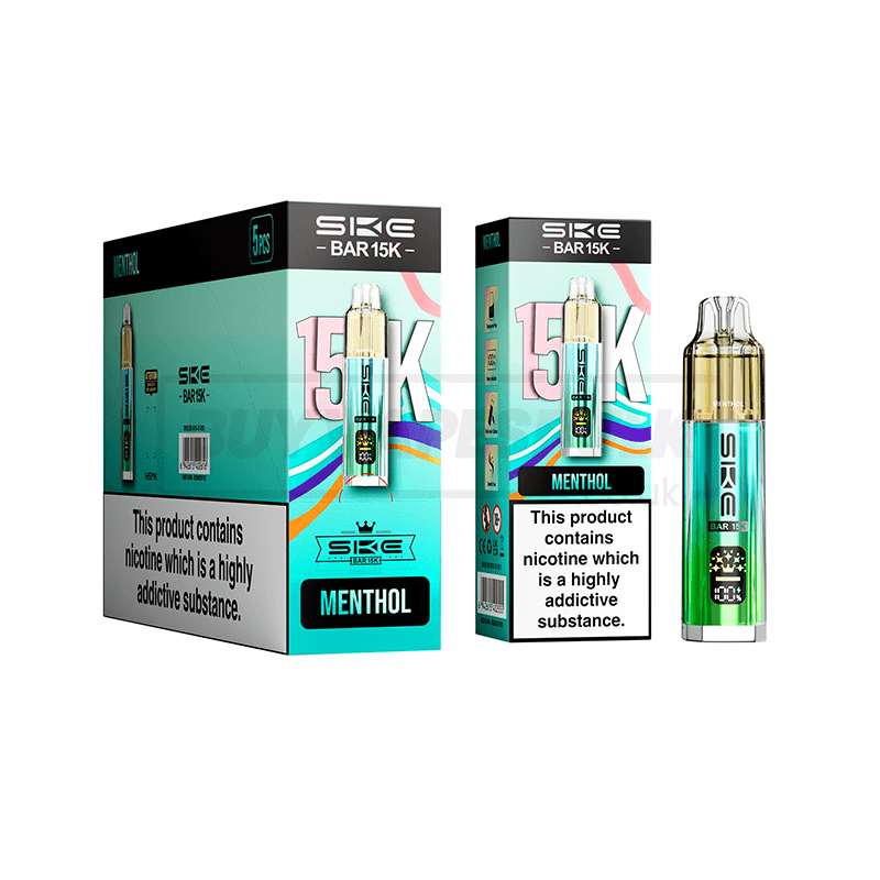 SKE Bar 15K Prefilled Vape Kit 5 Pack Menthol (NEW)
